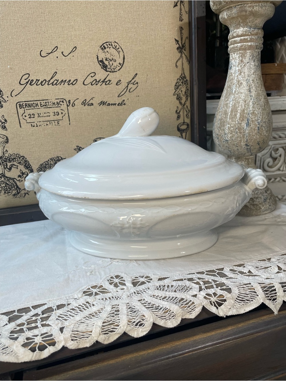 serving bowl French Country decor
Late 1800’s - early 1900 era ironstone - Picture 2 of 15